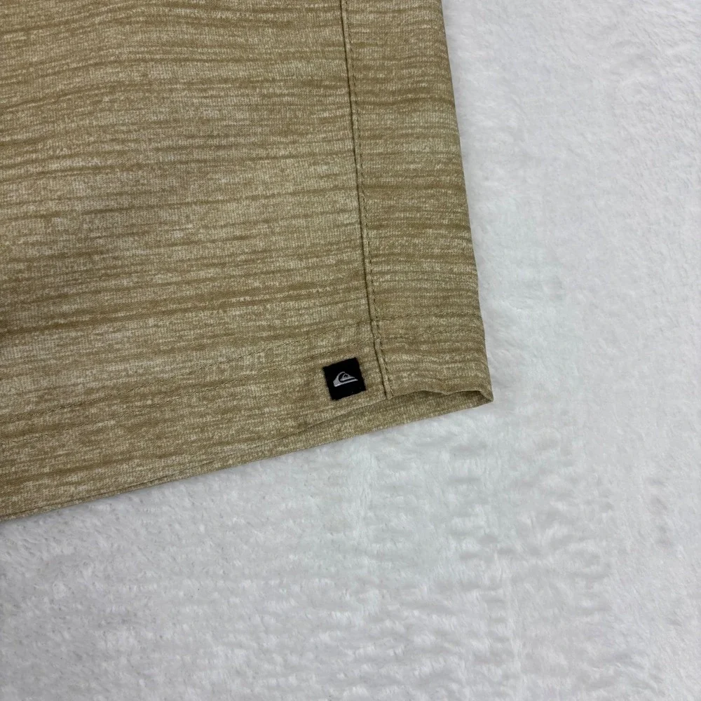 Quiksilver Amphibian Heather Tan Hybrid Boardshorts Mens 34 Chino Walk Shorts
